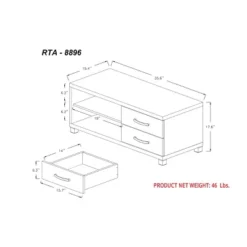 35.6" TV Stand For TVs Up To 40" Black - Techni Mobili -Furniture Series Store GUEST d3dfb058 e6fd 48fb 9242 922c655045c6