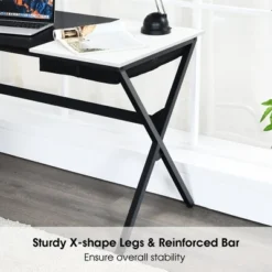 Costway Computer Desk Writing Study Laptop Table W/ Drawer & Storage Bag WalnutBlack -Furniture Series Store GUEST d482074e 5aeb 4c14 ae84 1ddb362269bd