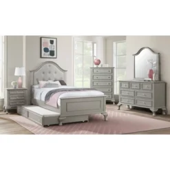 Full 4pc Jenna Panel Bedroom Set Gray - Picket House Furnishings