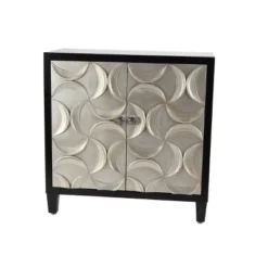 Modern Crescent Moon Pattern Wood Rectangle Cabinet Black - Olivia & May 16 Modern Crescent Moon Pattern Wood Rectangle Cabinet Black - Olivia & May -Furniture Series Store GUEST d589957b 6a3b 413b aec8 df00f14c0137