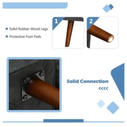 Costway Convertible Futon Sofa Bed Adjustable Couch Sleeper W/ Wood Legs NavyGreyYellow 15 Costway Convertible Futon Sofa Bed Adjustable Couch Sleeper W/ Wood Legs NavyGreyYellow -Furniture Series Store GUEST d5bceb4c 52ae 4eb7 aa2d 38c024b12232