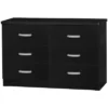 Better Home Products Megan Wooden 6 Drawer Double Dresser In Black