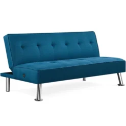 Yaheetech Modern Fabric Convertible Futon Sofa Bed With USB Ports 15 Yaheetech Modern Fabric Convertible Futon Sofa Bed With USB Ports -Furniture Series Store GUEST d70b4c77 487d 4d93 96fc 169dda4637db