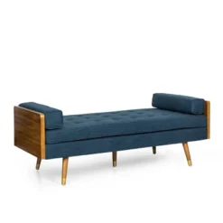 Keairns Mid Century Modern Tufted Double End Chaise Lounge With Bolster Pillows - Christopher Knight Home -Furniture Series Store GUEST d7bd0299 a46c 4d34 ae48 1f5acad42f65