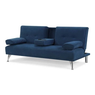 Miley Convertible Futon Sectional Sofa Navy Blue - Serta 3 Miley Convertible Futon Sectional Sofa Navy Blue - Serta - Image 3
