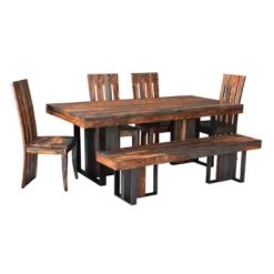 Savannah Dining Table Brown - Treasure Trove Accents -Furniture Series Store GUEST d83fa4a0 5c02 4d0f ac82 e92e47d0c369