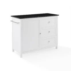 Soren Granite Top Kitchen Island/Cart Black/White - Crosley -Furniture Series Store GUEST d8b3047b cc85 459b 8cab 8f30ba030721