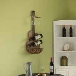 VintiquewiseBlack Metal Guitar Shaped Wine Rack Holder For Living Room, Dining, Or Entryway 9 VintiquewiseBlack Metal Guitar Shaped Wine Rack Holder For Living Room, Dining, Or Entryway -Furniture Series Store GUEST d9c797df b100 4f9b b7ed a4c5e57f392f