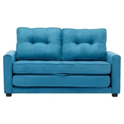 59.4" Upholstered Loveseat Sofa Couch, Pull-Out Sofa Bed With Side Pocket-ModernLuxe -Furniture Series Store GUEST da27feaf f311 4e8f aa94 7749f3fc871d
