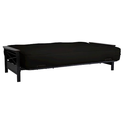 Nadia Metal Futon Frame With Wood Armrest - Room & Joy 3 Nadia Metal Futon Frame With Wood Armrest - Room & Joy - Image 3