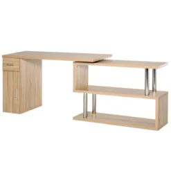 HOMCOM L-Shaped Rotating Computer Desk Home Office Study Workstation With Storage Shelves, Cabinet And Drawer For Home & Office 9 HOMCOM L-Shaped Rotating Computer Desk Home Office Study Workstation With Storage Shelves, Cabinet And Drawer For Home & Office -Furniture Series Store GUEST db214b60 35d7 4482 aca5 e3affd187af0