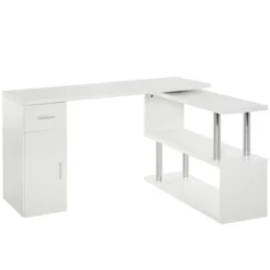 HOMCOM L-Shaped Rotating Computer Desk Home Office Study Workstation With Storage Shelves, Cabinet And Drawer For Home & Office 13 HOMCOM L-Shaped Rotating Computer Desk Home Office Study Workstation With Storage Shelves, Cabinet And Drawer For Home & Office -Furniture Series Store GUEST dbd04d6f 9f33 4fdf bcaf aa255736b87c