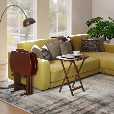 4pc Corbett Oversize Oblong Snack Table Set Antique Walnut - Winsome 13 4pc Corbett Oversize Oblong Snack Table Set Antique Walnut - Winsome - Image 13