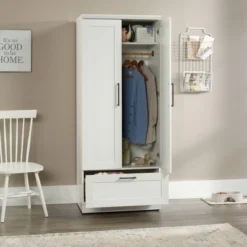 Homeplus Wardrobe Soft White - Sauder -Furniture Series Store GUEST dd1aa682 b070 4236 b3aa ab96df781329