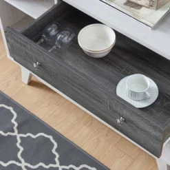 Abrama 2 Drawer Buffet White Oak/Distressed Gray - HOMES: Inside + Out -Furniture Series Store GUEST ddf21cee 9157 4c58 bc70 25701fe051cd