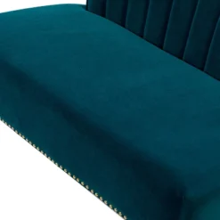 Cadmus 46" Modern Velvet Armless Loveseat With Channel-tufted Wingback For Living Room And Drawing Room| KARAT HOME -Furniture Series Store GUEST de107e1d c210 4d66 89cd 4ba8d2e4f9f1