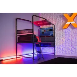 Twin Contra Customizable Mid-Sleeper Gaming Bed With TV Mount For TVs Up To 32" Black - X Rocker 19 Twin Contra Customizable Mid-Sleeper Gaming Bed With TV Mount For TVs Up To 32" Black - X Rocker -Furniture Series Store GUEST de22bd16 cb47 4273 8333 2b8da69d356a