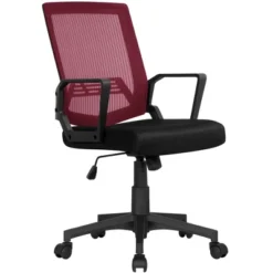 Yaheetech Adjustable Mid-Back Office Chair Computer Chair With Wheels -Furniture Series Store GUEST de674383 273b 4f50 ab52 7fd0f17f274d
