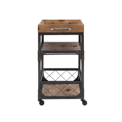 Collin Bar Cart Antique Bronze - Powell Company 3 Collin Bar Cart Antique Bronze - Powell Company - Image 3
