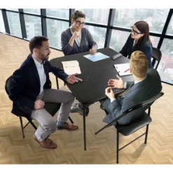 5pc Folding Table Set Black - Plastic Dev Group -Furniture Series Store GUEST dea64afe 945c 4637 881c d73315e6c585