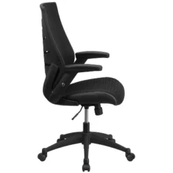 Emma And Oliver High Back Black Mesh Swivel Ergonomic Office Chair With Adjustable Flip-Up Arms 15 Emma And Oliver High Back Black Mesh Swivel Ergonomic Office Chair With Adjustable Flip-Up Arms -Furniture Series Store GUEST df464d0a 6258 47e8 9d20 34b48b93faac