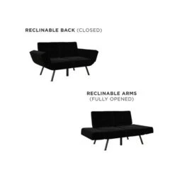 RealRooms Euro Upholstered Tufted Loveseat Futon With Storage Pockets 18 RealRooms Euro Upholstered Tufted Loveseat Futon With Storage Pockets -Furniture Series Store GUEST e0660a0f fc47 4856 b13f 29005b2a0891