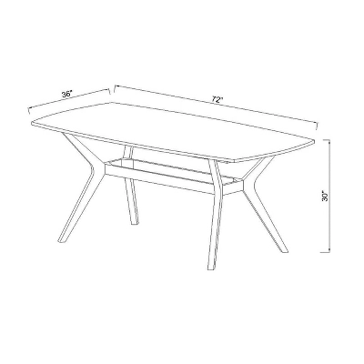 72" Emmond Mid-Century Modern Dining Table White/Brown - Threshold™ 5 72" Emmond Mid-Century Modern Dining Table White/Brown - Threshold™ - Image 5