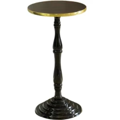 Fabulaxe Round Wooden Side Table, Living Room Accent Pedestal End Table -Furniture Series Store GUEST e2fcc0db 1b74 49bf bdfc 5a94e9fd92b0