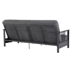 Full Harlow Metal Arm Futon Black/Gray - Room & Joy -Furniture Series Store GUEST e3eae9b7 0f0e 4fca a59b f7d636bd97fc