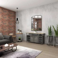 Industrial Wood Buffet Gray - Olivia & May -Furniture Series Store GUEST e3ed77a6 c876 4b27 9259 b072c74b3bfd