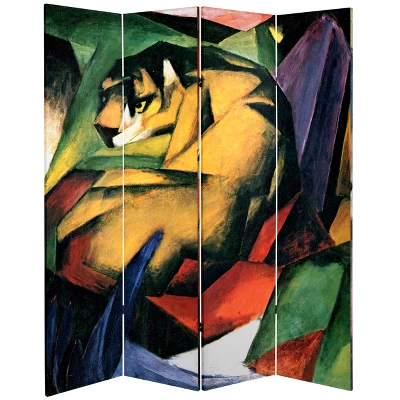 6' Tall Double Sided Works Of Marc Canvas Room Divider - Oriental Furniture 2 6' Tall Double Sided Works Of Marc Canvas Room Divider - Oriental Furniture - Image 2