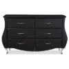 Enzo Modern And Contemporary Faux Leather 6 Drawer Dresser - Baxton Studio