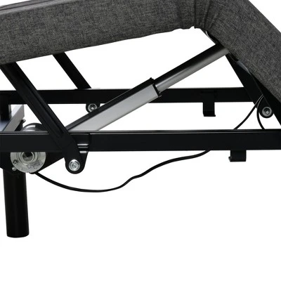 HOMCOM Twin XL Adjustable Bed Frame, Ergonomic Zero Gravity Power Bed Base With Head And Foot Incline, Memory, And Wireless Remote, Gray 5 HOMCOM Twin XL Adjustable Bed Frame, Ergonomic Zero Gravity Power Bed Base With Head And Foot Incline, Memory, And Wireless Remote, Gray - Image 5
