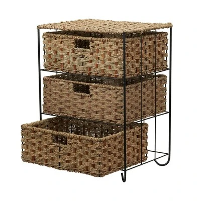 Household Essentials 3 Drawer Chest Rattan 3 Household Essentials 3 Drawer Chest Rattan - Image 3