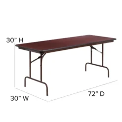 Flash Furniture 6-Foot Mahogany Melamine Laminate Folding Banquet Table -Furniture Series Store GUEST e608524e 6260 4006 bdee 8da87f5007d0