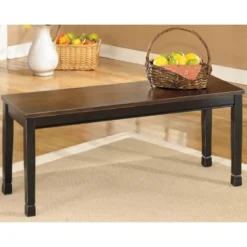 Owingsville Large Dining Room Bench Black/Brown - Signature Design By Ashley