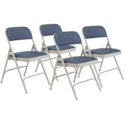Set Of 4 Deluxe Fabric Padded Folding Chairs With Frame - Hampden Furnishings -Furniture Series Store GUEST e71fa046 1f0b 48f3 8d8a fd015989b96e