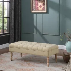 Classic Tufted Medium Bench - HomePop -Furniture Series Store GUEST e7312725 4f94 4274 b58f ba0c061fef82