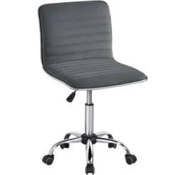 Yaheetech Velvet Low Back Armless Desk Chair Office Chair With Wheels -Furniture Series Store GUEST e76dff62 8f8c 480e 9d73 966407053f8e