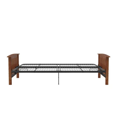 Full Brixen Wood Arm Metal Futon Frame With 6" Mattress - Room & Joy 13 Full Brixen Wood Arm Metal Futon Frame With 6" Mattress - Room & Joy - Image 13