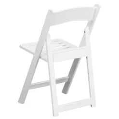 Emma And Oliver 2 Pack White Resin Slatted Party & Rental Folding Chair Indoor Outdoor -Furniture Series Store GUEST e8e0eb9f 942d 4f34 95aa 547f52a6c4e3
