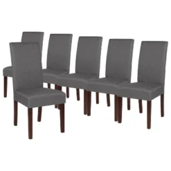 Emma And Oliver Six Mid-Century Parsons Chairs And Hardwood Frame For Kitchen, Dining Room & More -Furniture Series Store GUEST e962ad2a 5f27 44f2 bdee 3b3129f9b558