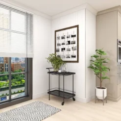 Contemporary Metal Bar Cart Black - Olivia & May 32 Contemporary Metal Bar Cart Black - Olivia & May -Furniture Series Store GUEST ebbbee80 3498 4b69 a0fb 207eaf9548cf