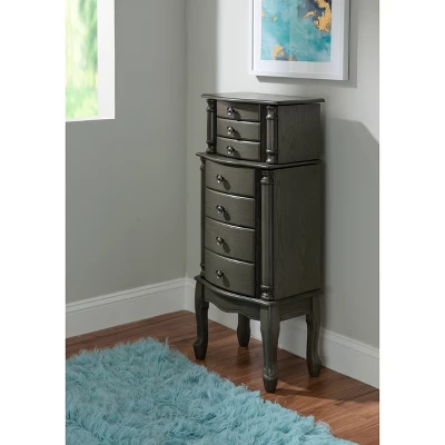 Sedalia Jewelry Armoire Gray - Powell Company 1 Sedalia Jewelry Armoire Gray - Powell Company