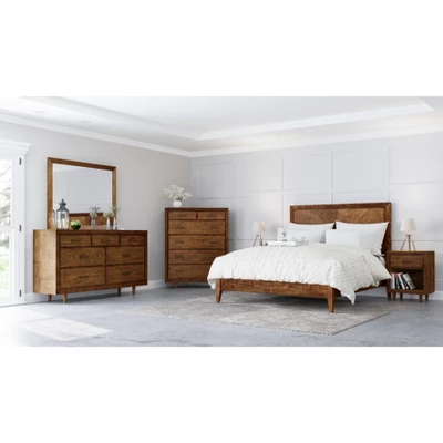 6pc Aurora Mid-Century Bedroom Set - Abbyson Living 1 6pc Aurora Mid-Century Bedroom Set - Abbyson Living