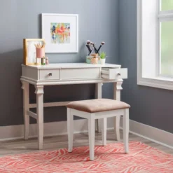 Adler Vanity Set White - Linon -Furniture Series Store GUEST ec4d63e3 ede1 4521 92c0 bad741e30b80