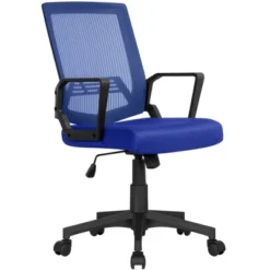 Yaheetech Adjustable Mid-Back Office Chair Computer Chair With Wheels -Furniture Series Store GUEST eccb47b9 2acb 44c5 bb29 6a31202a71cc