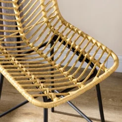 HOMCOM Modern Rattan Bar Stools Set Of 4, Breathable Steel-Base Wicker Counter Height Barstools For Kitchen Counter, Yellow 8 HOMCOM Modern Rattan Bar Stools Set Of 4, Breathable Steel-Base Wicker Counter Height Barstools For Kitchen Counter, Yellow -Furniture Series Store GUEST ef155b72 7fe7 4976 a59f cf9041c7a885 1