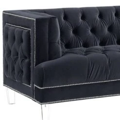 64" Ansario Sofa Charcoal Velvet - Acme Furniture -Furniture Series Store GUEST ef547757 3d00 4d03 b6da 1d78b86d4247