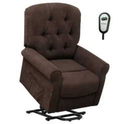 Costway Power Lift Recliner Chair Sofa For Elderly W/ Side Pocket & Remote Control BlackBrown -Furniture Series Store GUEST ef7a17b1 c9c3 494b a919 e0ab91c80e48